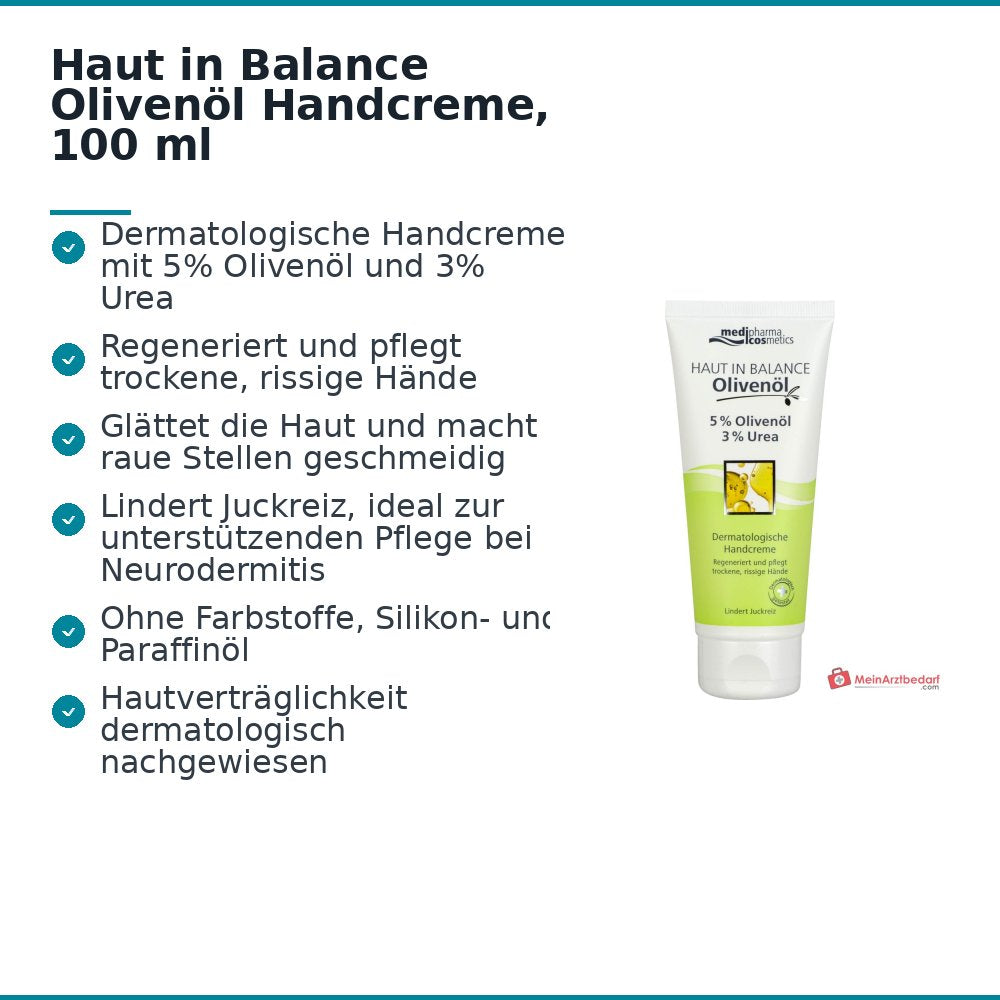 medipharma cosmetics Huid in Balans Olijfolie Handcrème, 100 ml