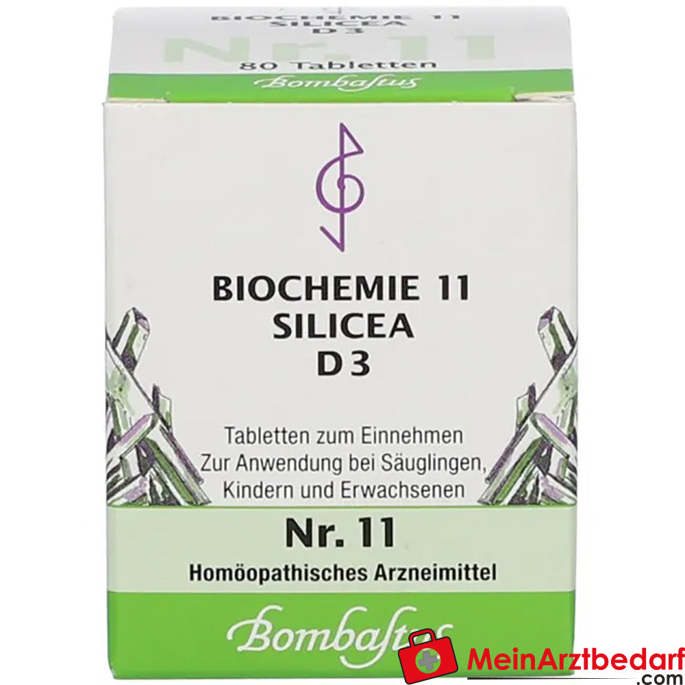 Bombastus Biochemie 11 Silicea D 3 Tabletten.