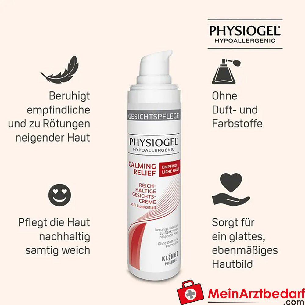 PHYSIOGEL Calming Relief - Reichhaltige Gesichtscreme, 40ml.