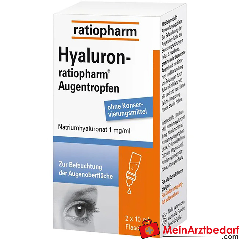 Hyaluron-ratiopharm® Augentropfen, 20ml.