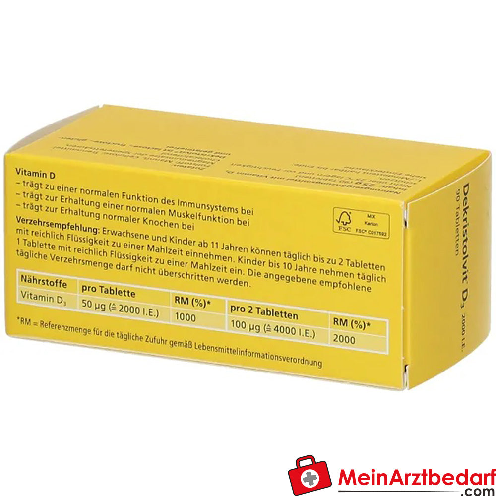 Dekristolvit D3 2000 I.E., 90 St..
