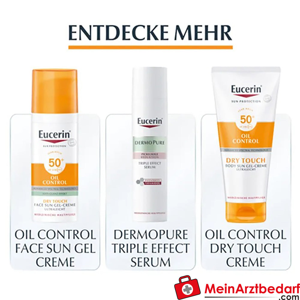 Eucerin® Oil Control Face Sun Gel-Creme LSF 30 – hoher Sonnenschutz, auch für zu Akne neigende Haut, 50ml.