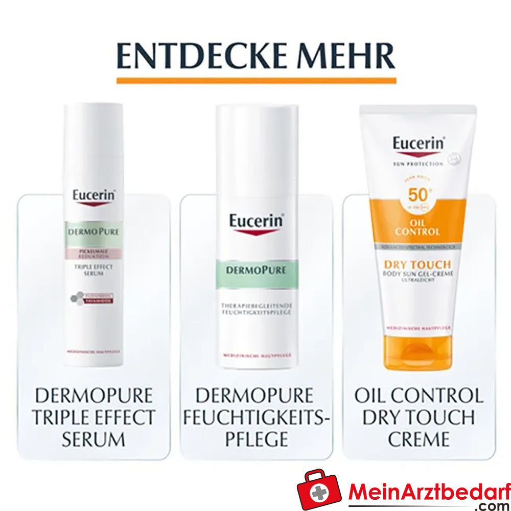 Eucerin® Oil Control Face Sun Gel-Creme LSF 50+|auch für zu Akne neigende Haut, 50ml.