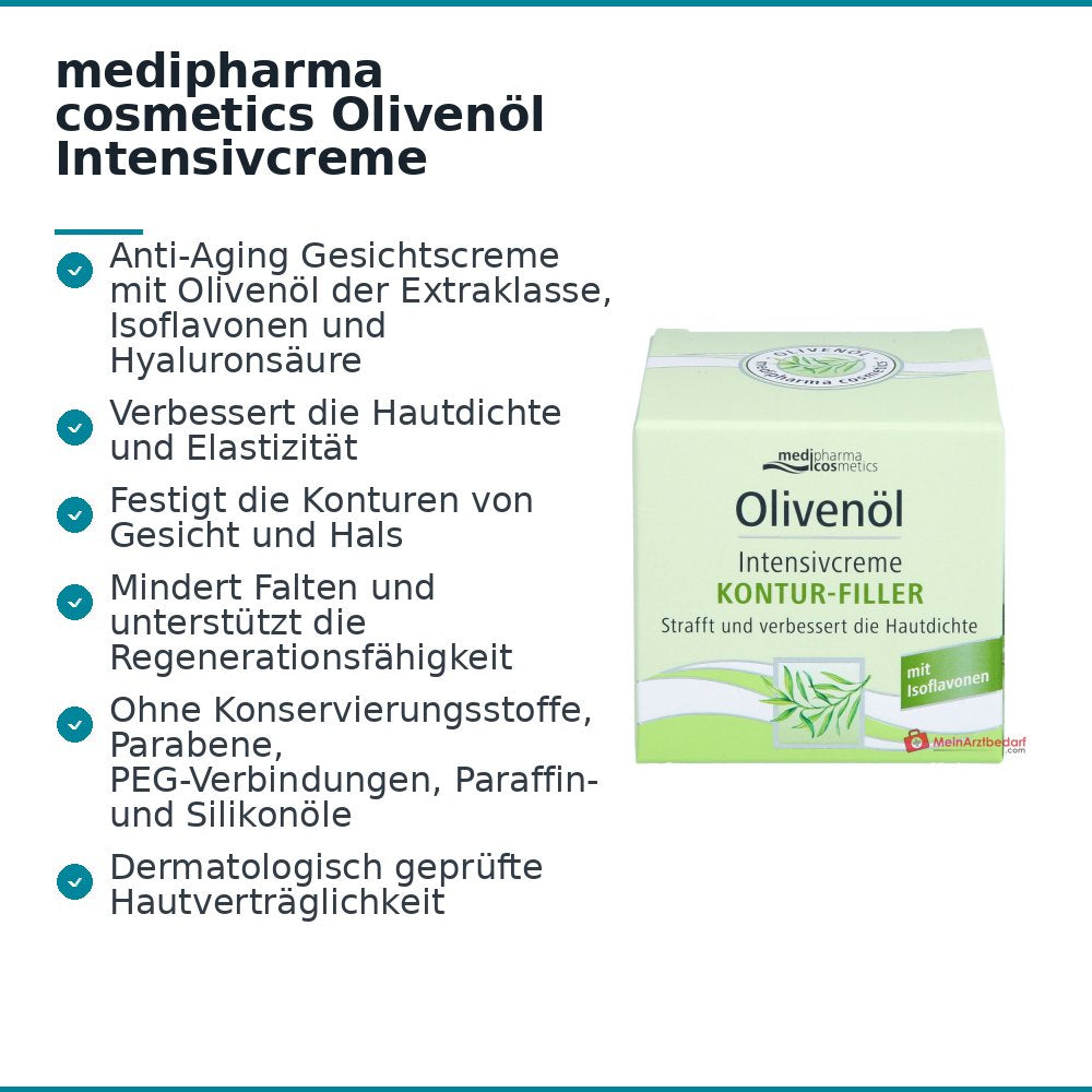 medipharma cosmetics Crema Intensiva all'Olio d'Oliva esclusivo Contour Filler, 50 ml