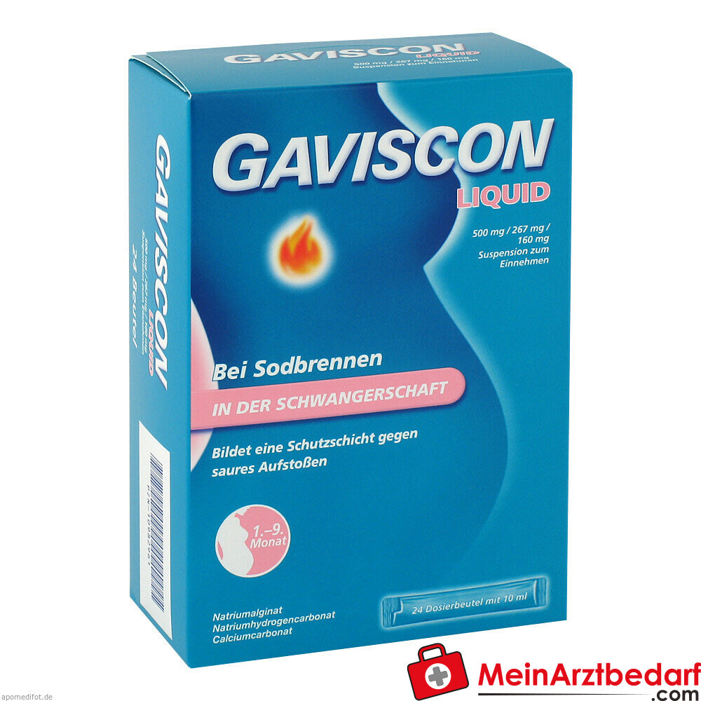 Gaviscon Liquid 500mg/267mg/160mg im Beutel.