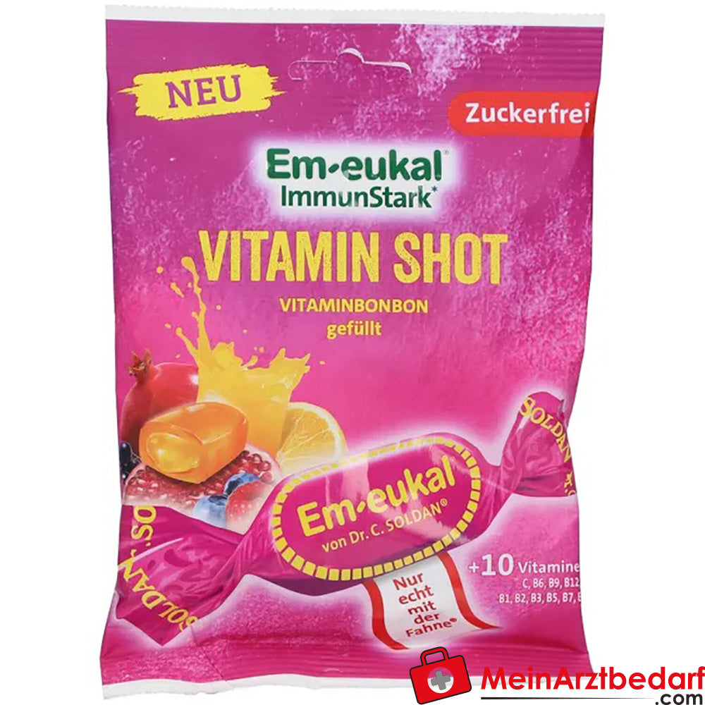 Em-eukal® ImmunStark® VITAMIN SHOT Bonbon Zuckerfrei, 75g.