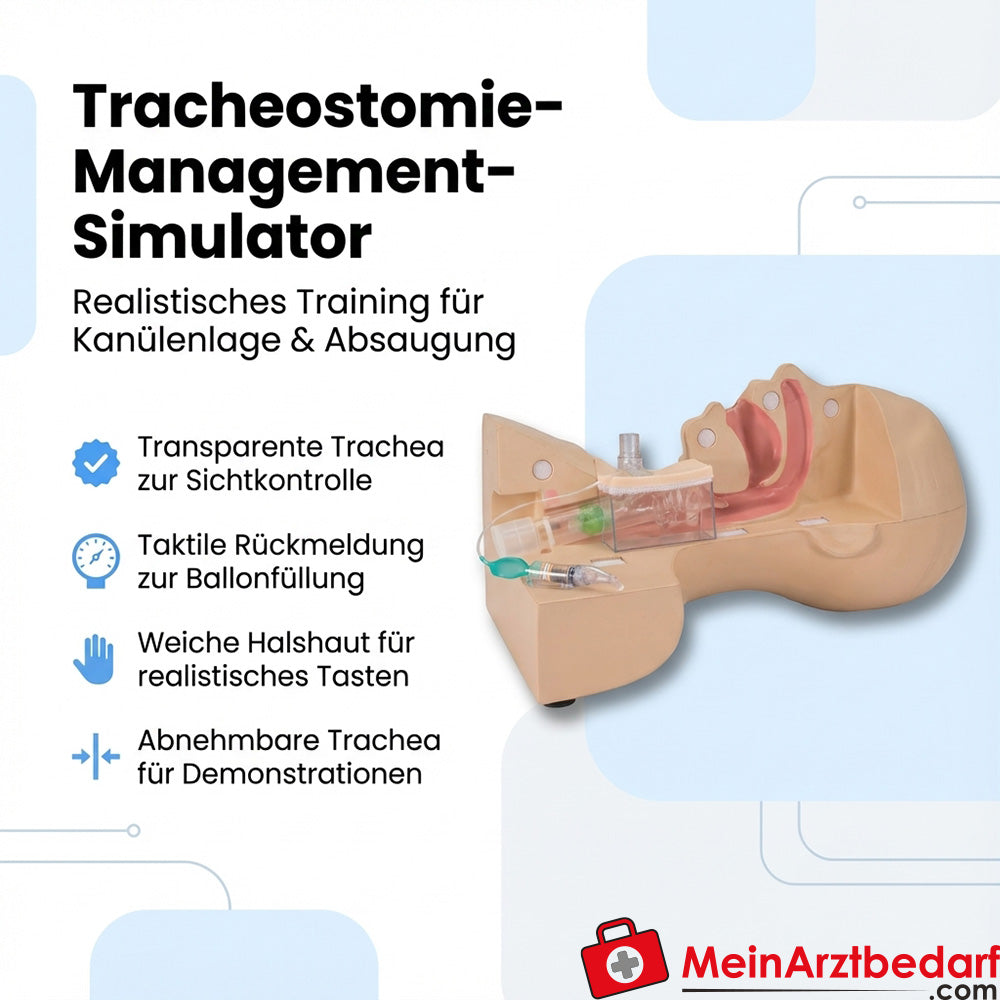 Erler-Zimmer Tracheostomie-Management-Simulator Trainingsmodell mit transparenter, abnehmbarer Trachea