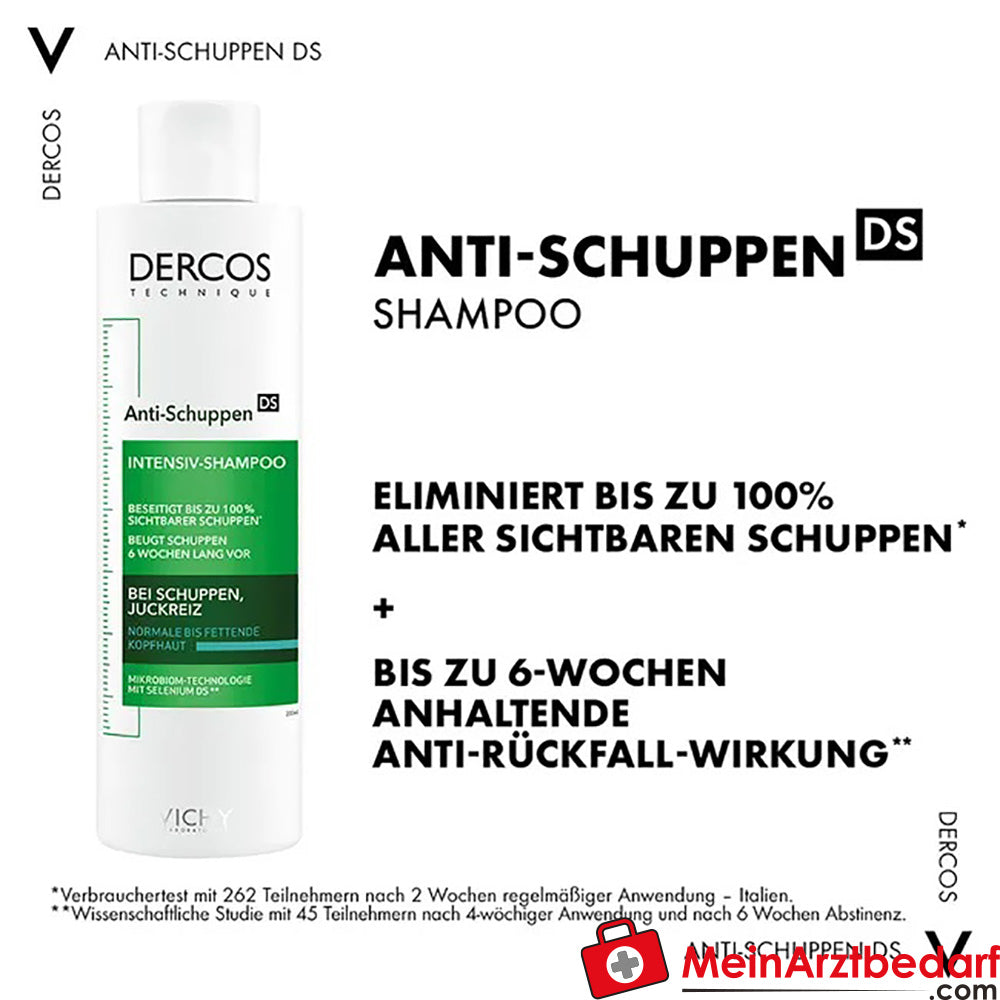 Vichy Dercos Anti-Schuppen Shampoo für normale bis fettige Kopfhaut, 200ml.