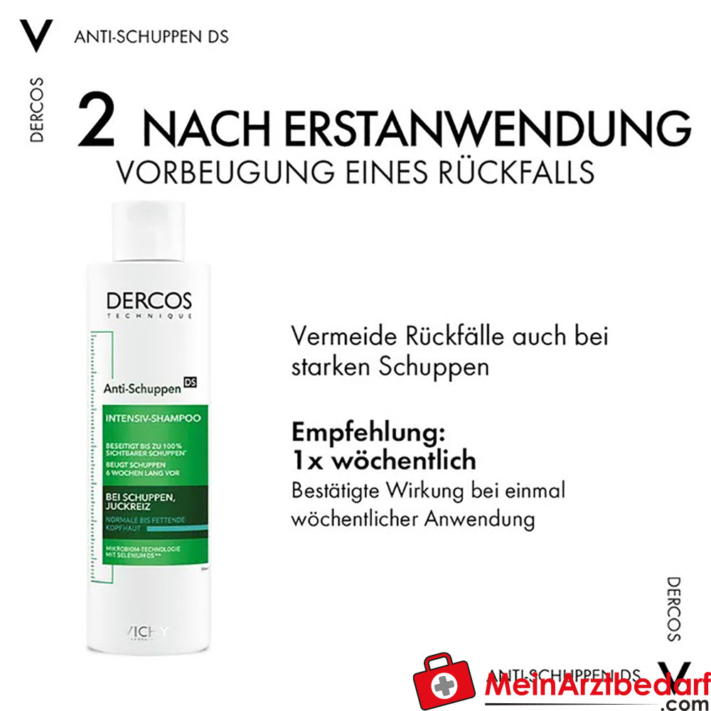 Vichy Dercos Anti-Schuppen Shampoo für normale bis fettige Kopfhaut, 200ml.