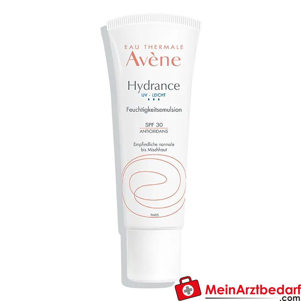 Avène Hydrance leichte UV Feuchtigkeitsemulsion bei Spannungsgefühlen und rauer Haut mit SPF 30, 40ml.