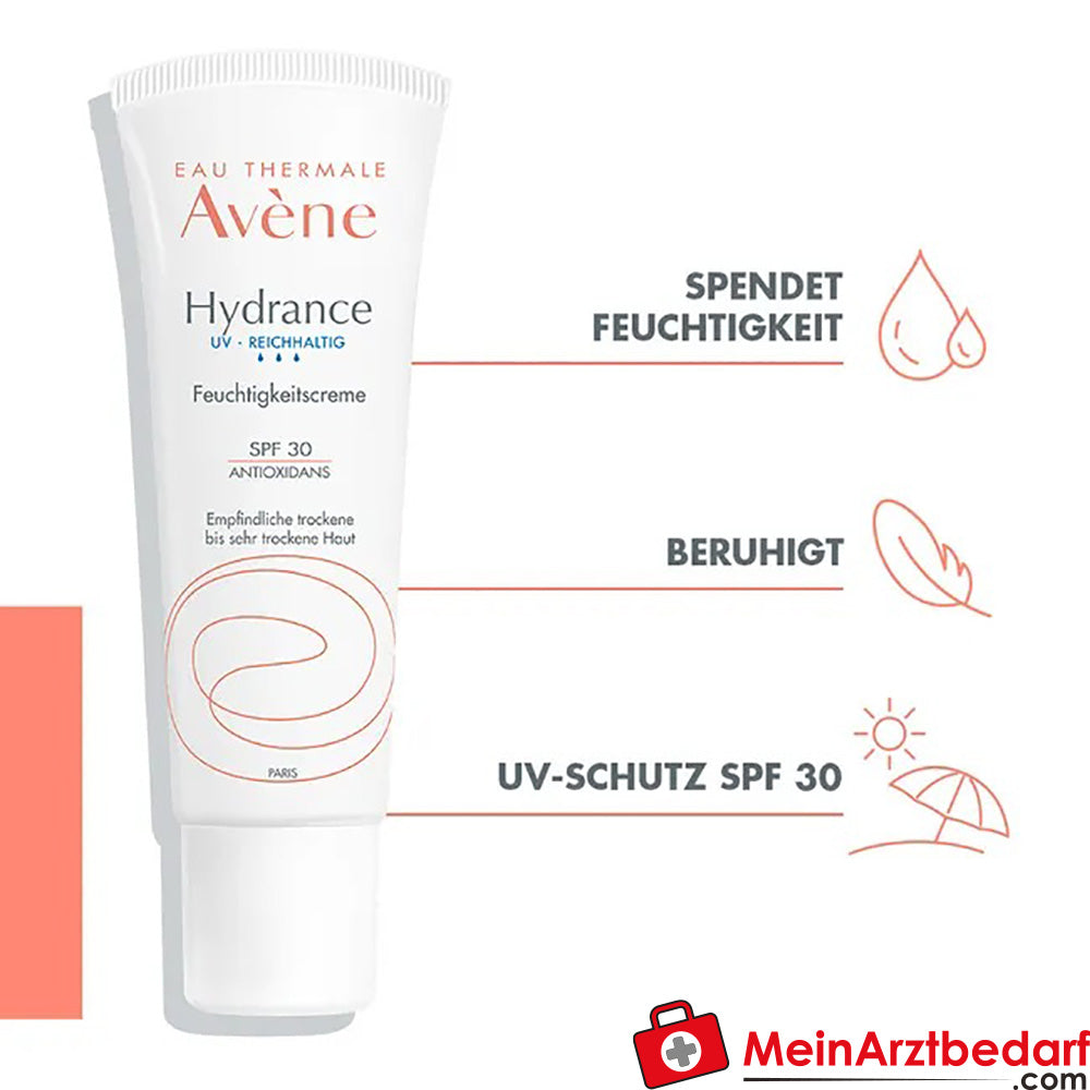 Avène Hydrance reichhaltige UV Feuchtigkeitscreme SPF 30, 40ml.