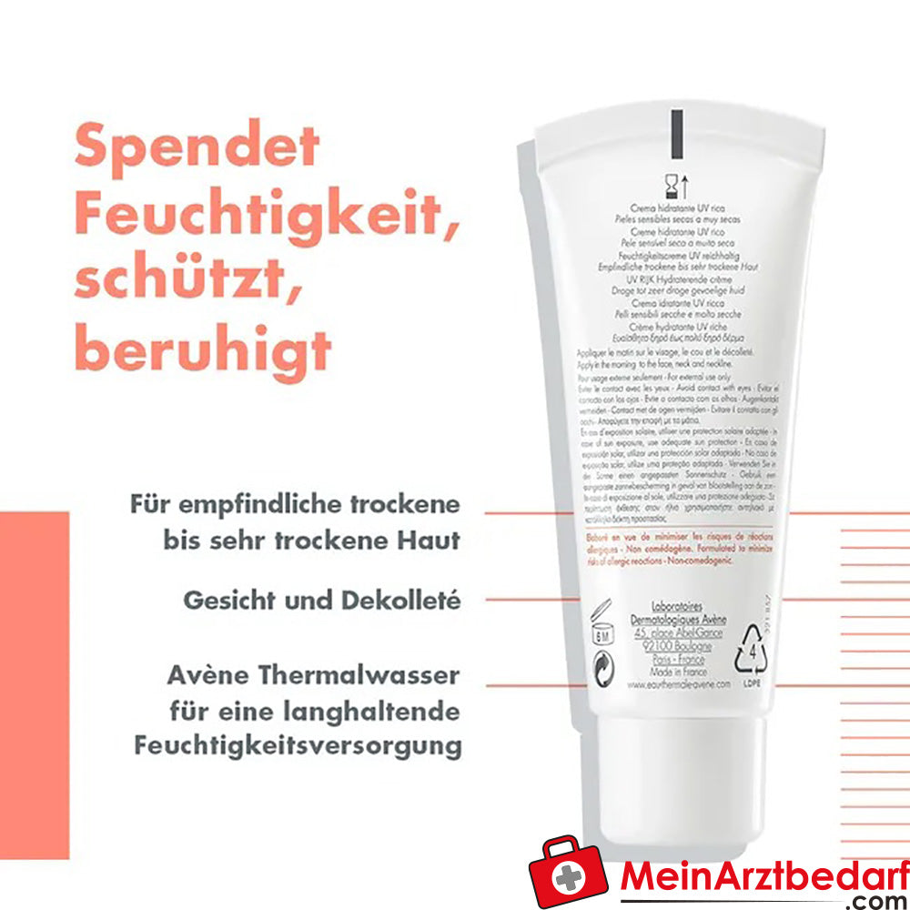 Avène Hydrance reichhaltige UV Feuchtigkeitscreme SPF 30, 40ml.