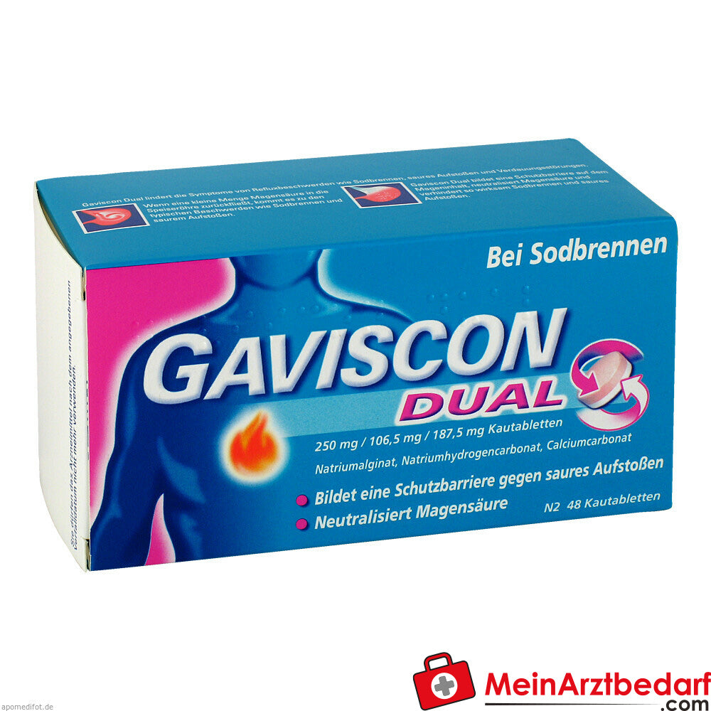 Gaviscon Dual 250mg/106,5mg/187,5mg.