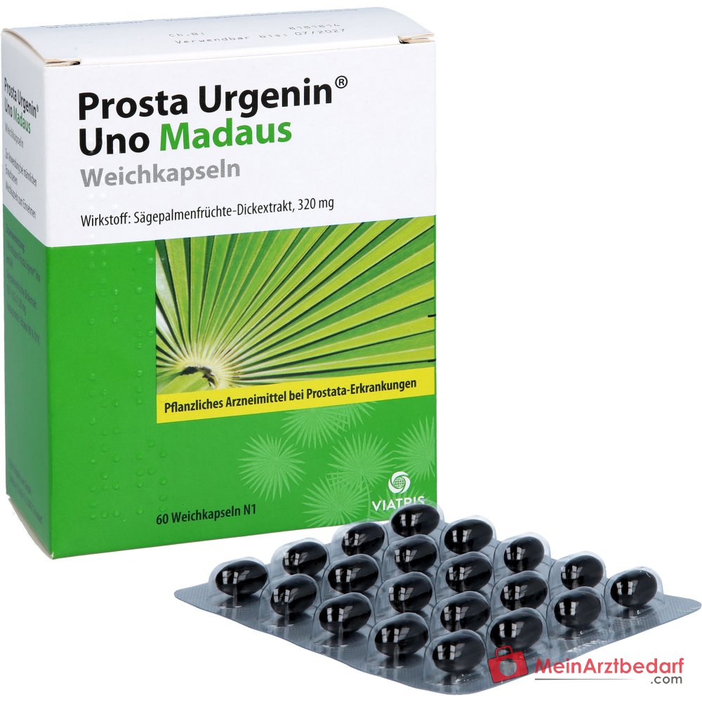 Prosta Urgenin Uno Madaus Sägepalmenfrüchte-Dickextrakt Weichkapseln, 60 St.