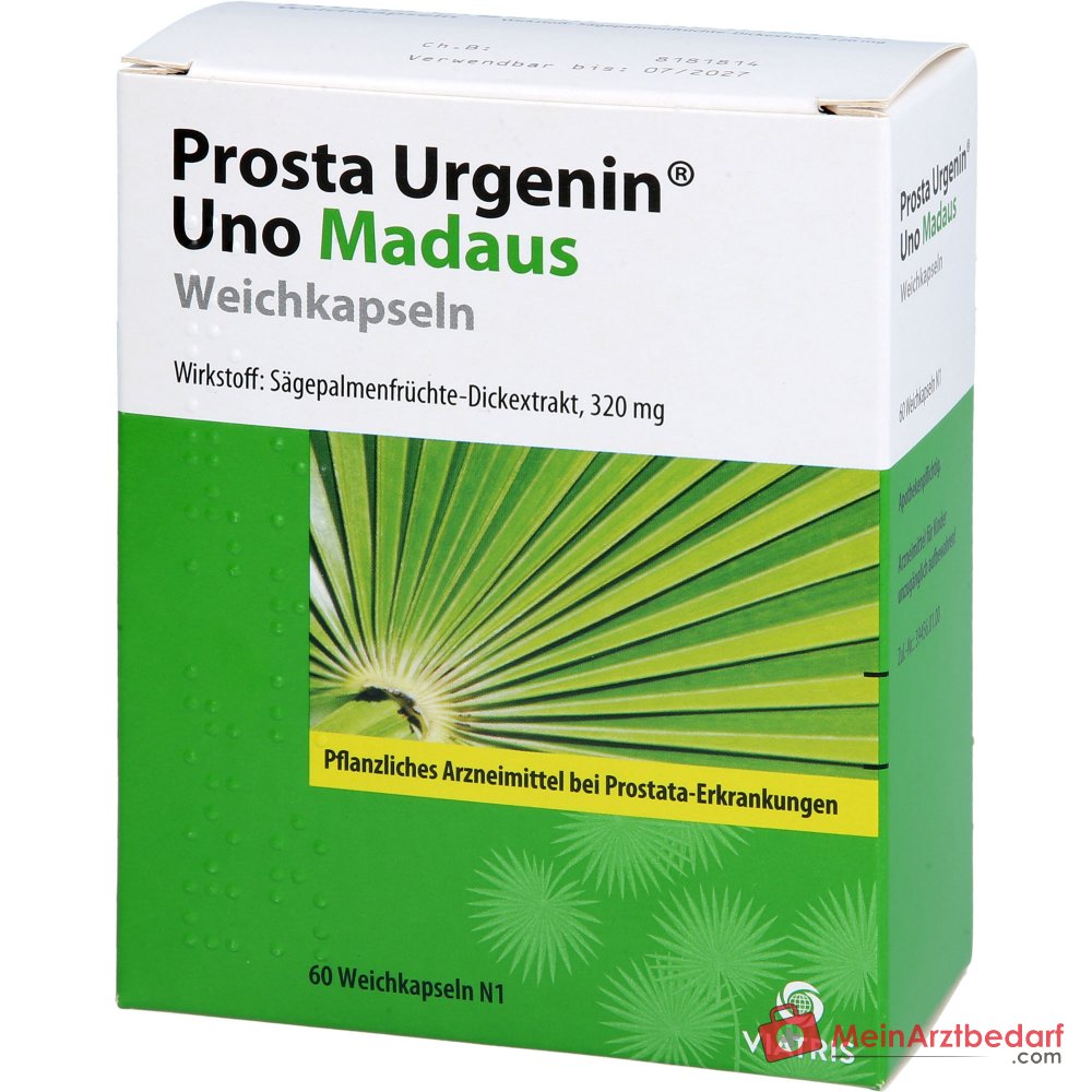 Prosta Urgenin Uno Madaus Sägepalmenfrüchte-Dickextrakt Weichkapseln, 60 St.
