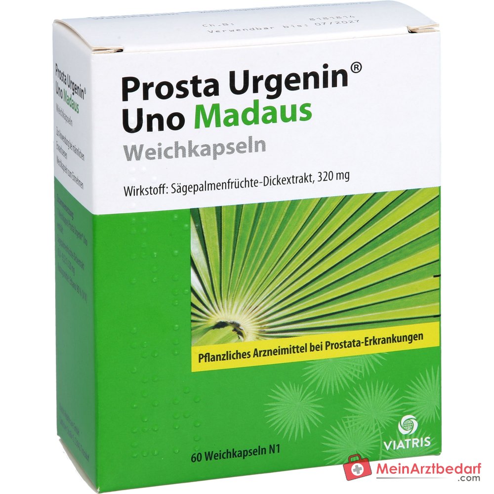 Prosta Urgenin Uno Madaus Sägepalmenfrüchte-Dickextrakt Weichkapseln, 60 St.
