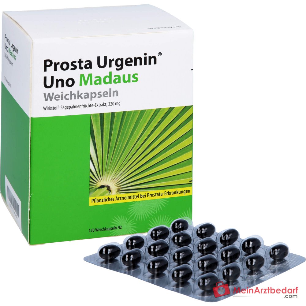 Prosta Urgenin Uno Madaus Sägepalmenfrüchte-Dickextrakt Weichkapseln, 60 St.