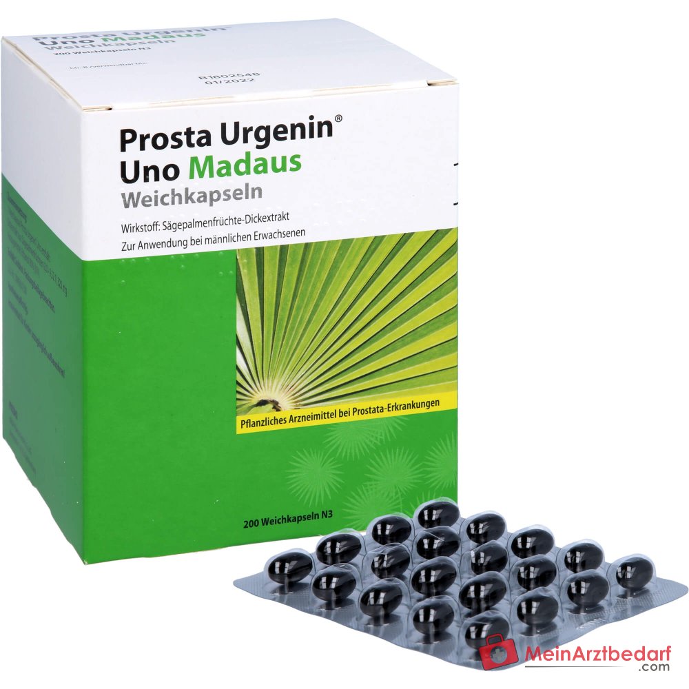 Prosta Urgenin Uno Madaus Sägepalmenfrüchte-Dickextrakt Weichkapseln, 60 St.