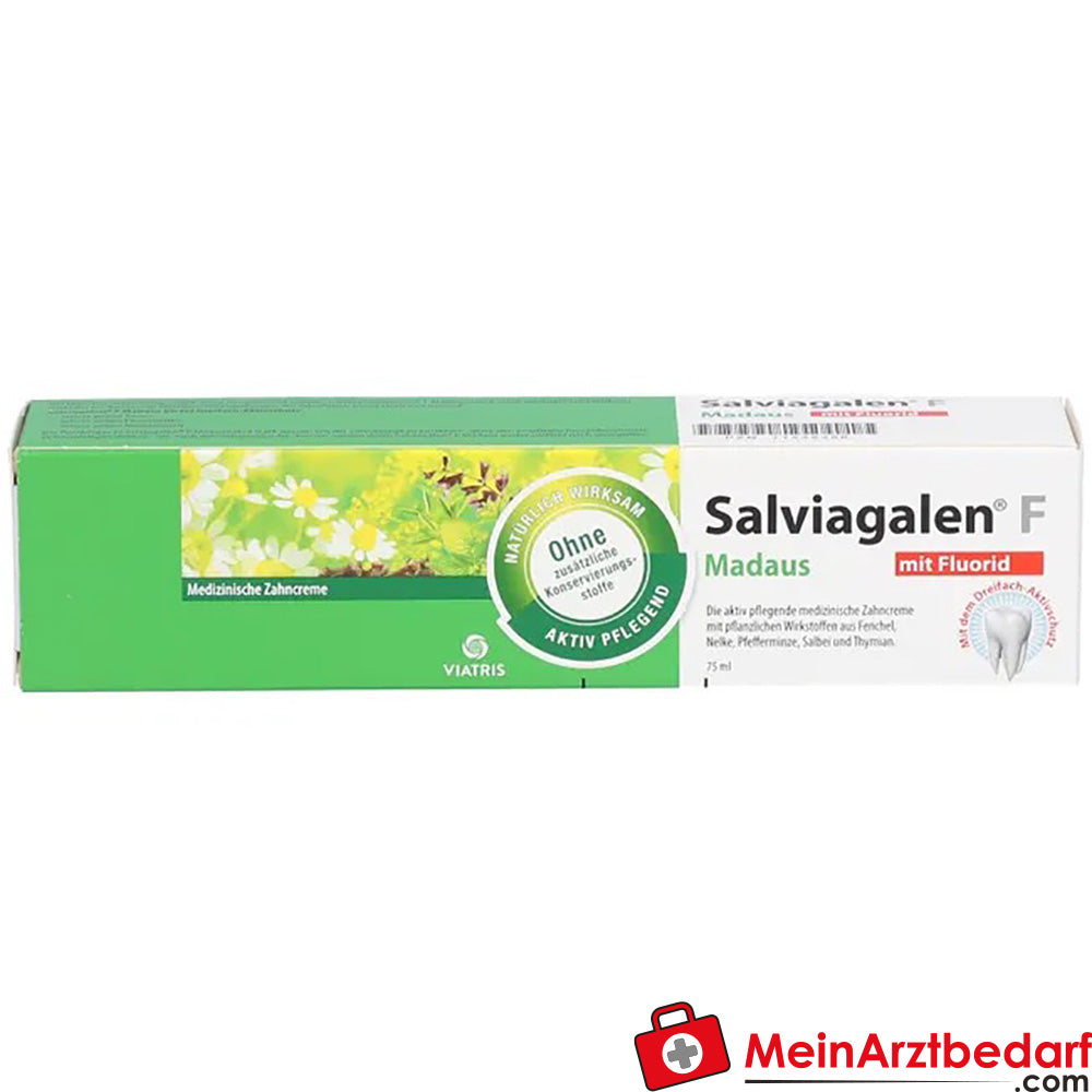 Salviagalen F Madaus|Medizinische Zahnpasta mit Fluorid, 75ml.