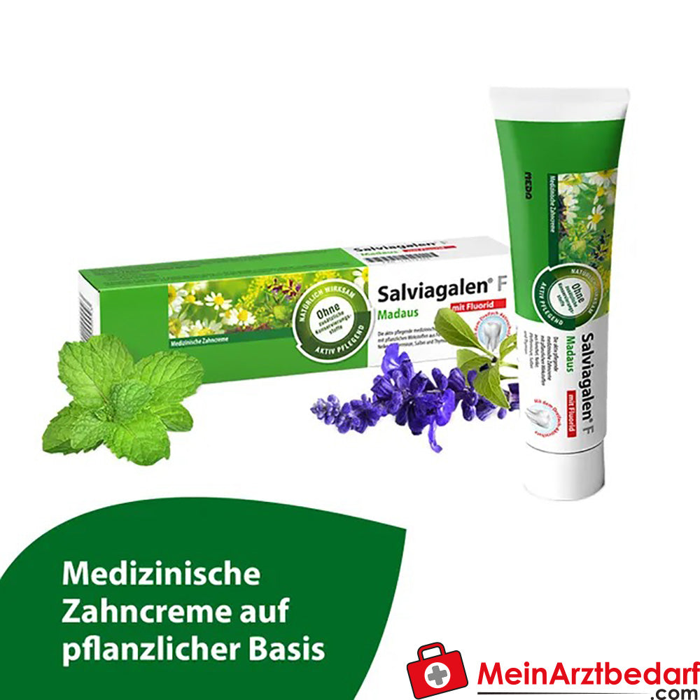 Salviagalen F Madaus|Medizinische Zahnpasta mit Fluorid, 75ml.