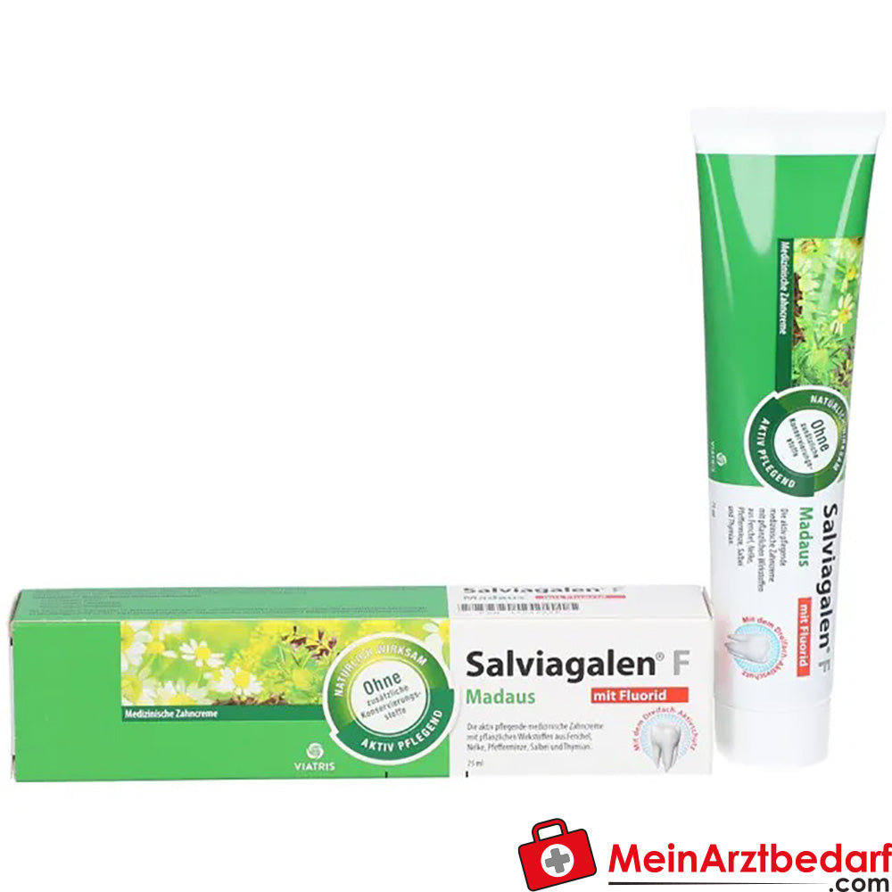 Salviagalen F Madaus|Medizinische Zahnpasta mit Fluorid, 75ml.