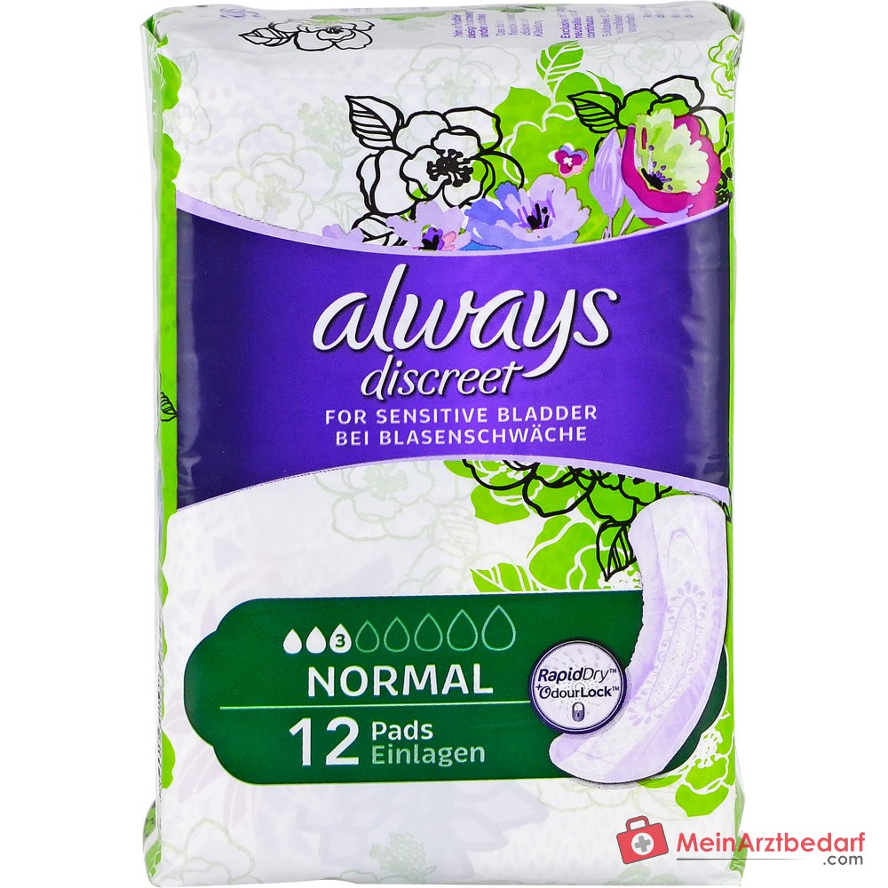 Always Discreet Inkontinenz Einlagen Normal, ultradünn mit LeakGuard
