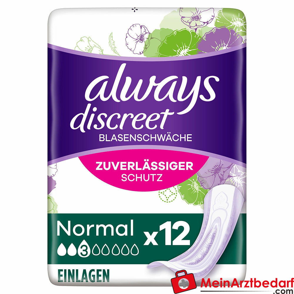 always discreet Inkontinenz Einlagen normal.