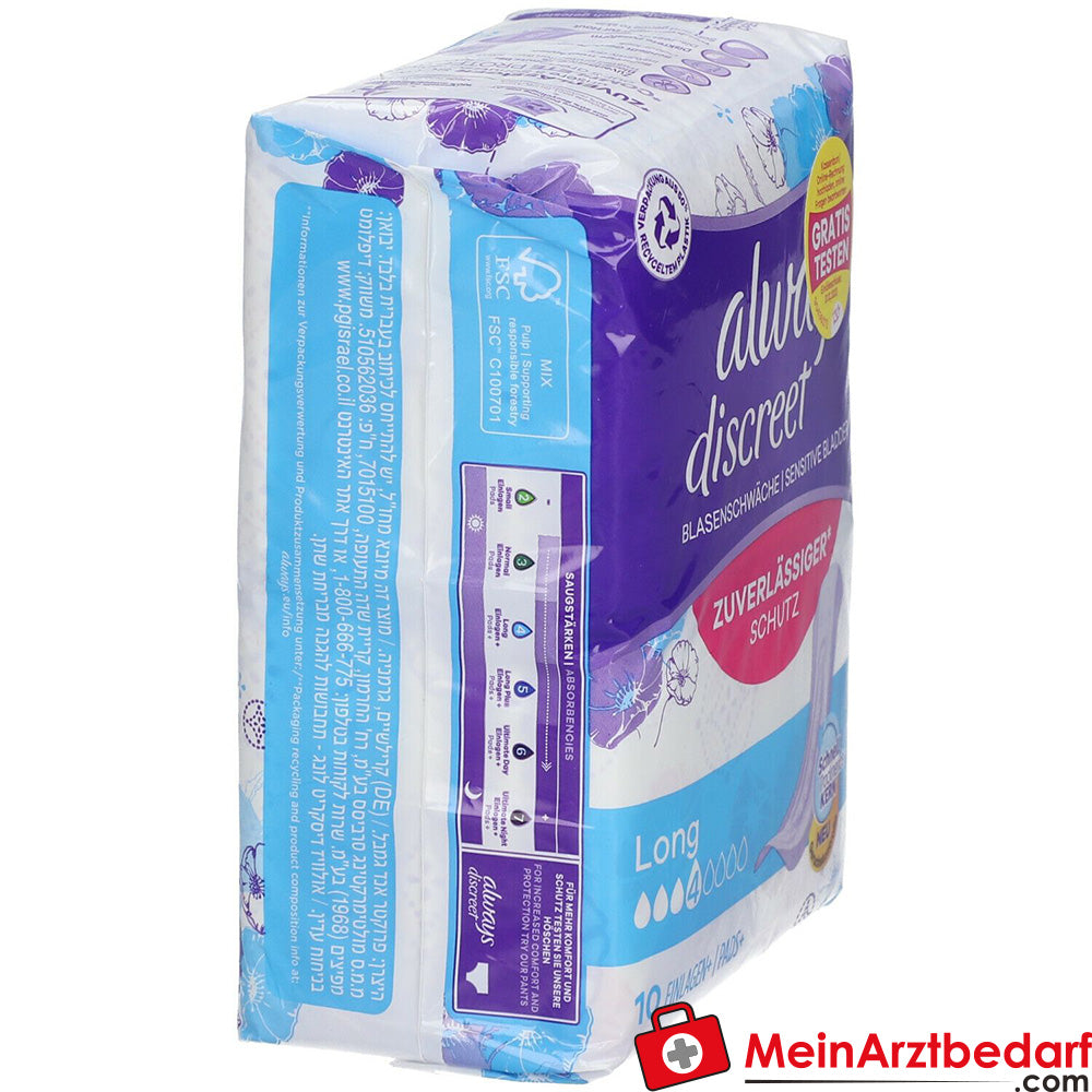 always discreet Inkontinenz Einlagen+ long.
