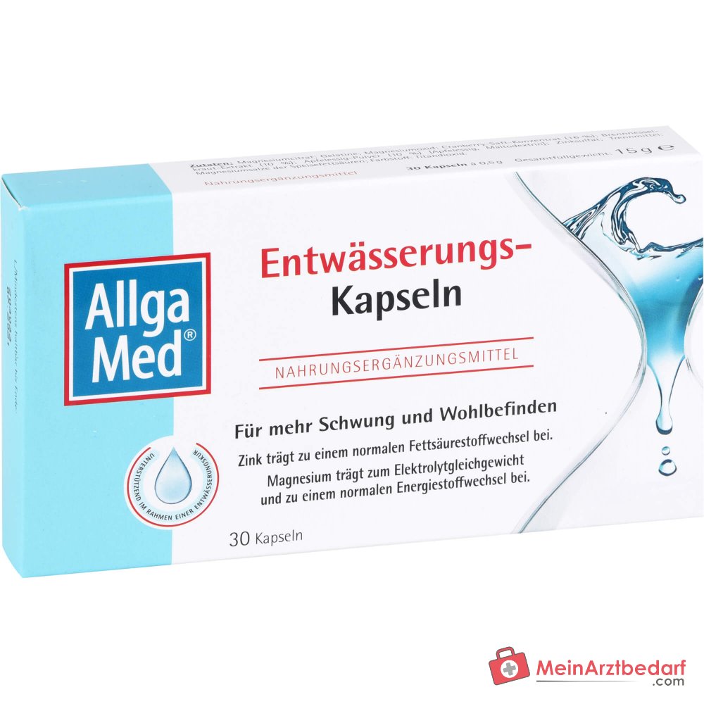 Dr. Theiss Allga Med Entwässerungs-Kapseln Zink / Cranberry / Brennnessel / Apfelessig Kapseln, 30 St..