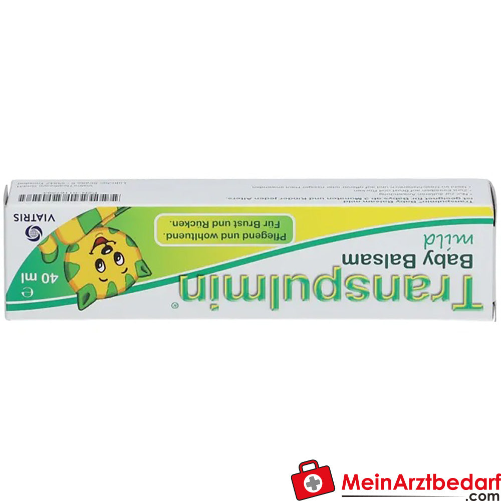 Transpulmin Baby Balsam mild: Wohltuender Erkältungsbalsam für Kinder ab 3 Monaten, 40ml.