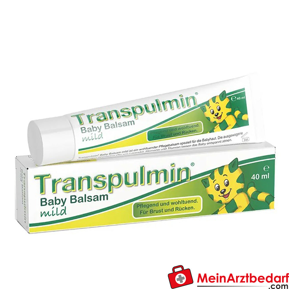 Transpulmin Baby Balsam mild: Wohltuender Erkältungsbalsam für Kinder ab 3 Monaten, 40ml.
