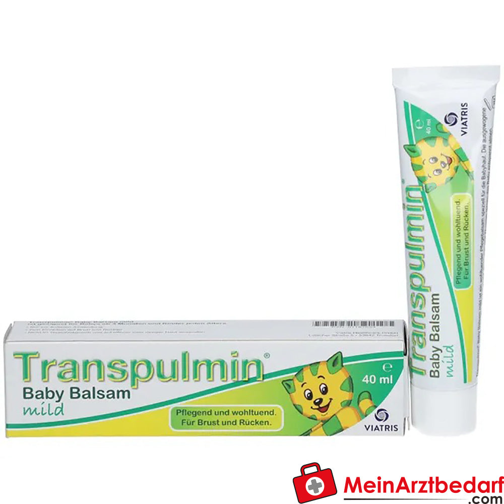 Transpulmin Baby Balsam mild: Wohltuender Erkältungsbalsam für Kinder ab 3 Monaten, 40ml.
