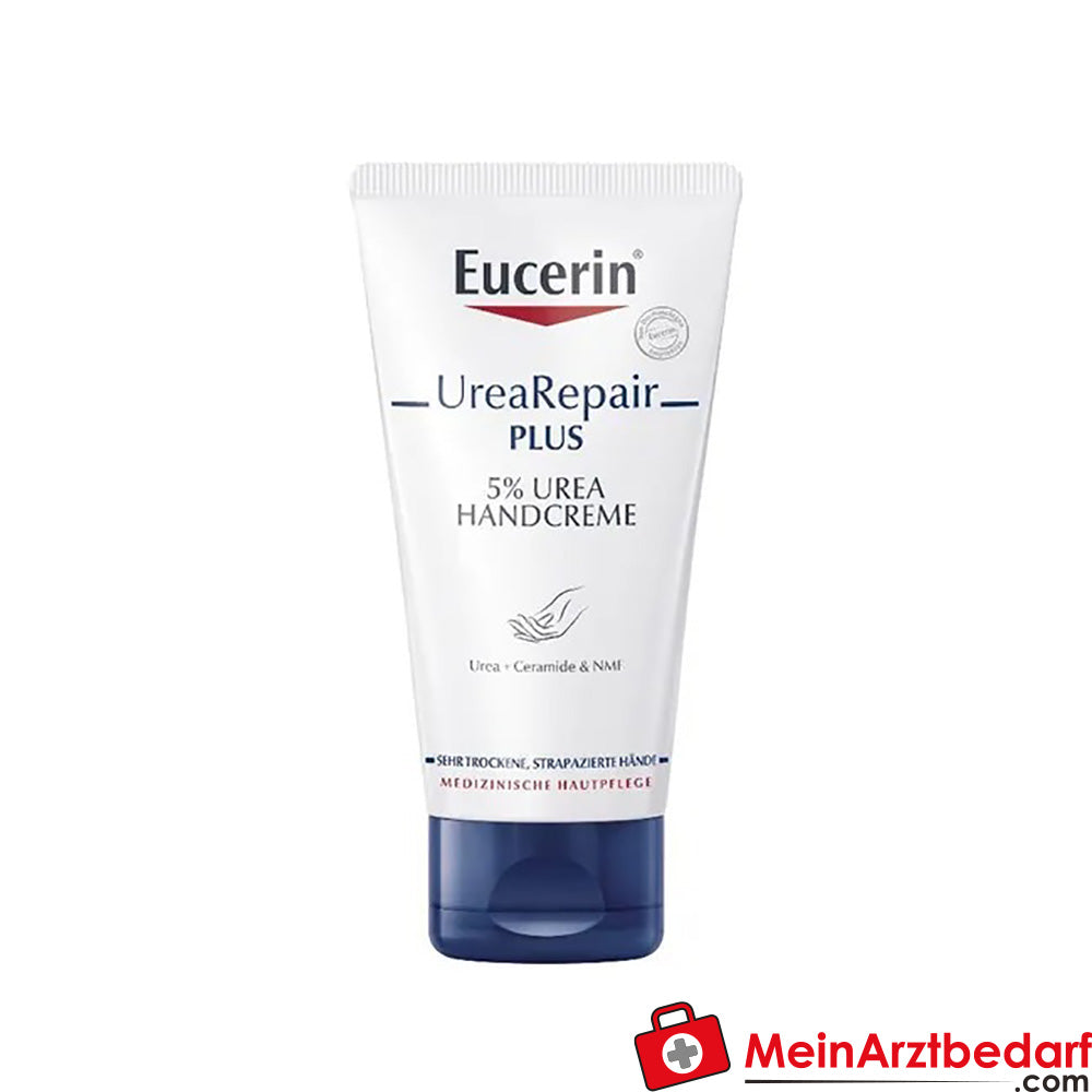 Eucerin® UreaRepair PLUS Handcreme 5 %|Schutz für sehr trockene und strapazierte Hände, 75ml.
