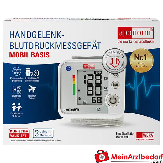aponorm® Mobil Basis Handgelenk-Blutdruckmessgerät, 1 St..