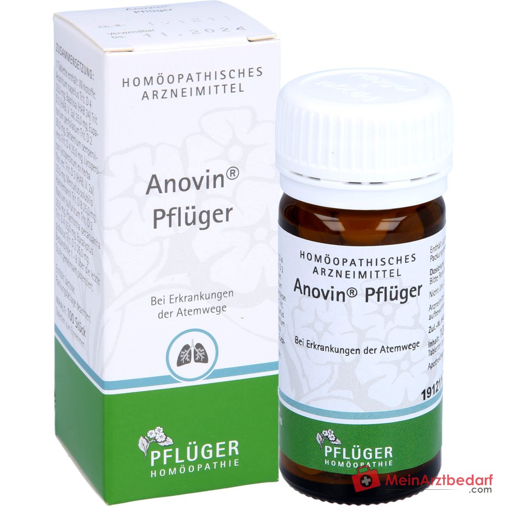 Pflüger Anovin Tabletas Aconitum/Eucalipto/Gelsemium homeopático 100 unidades