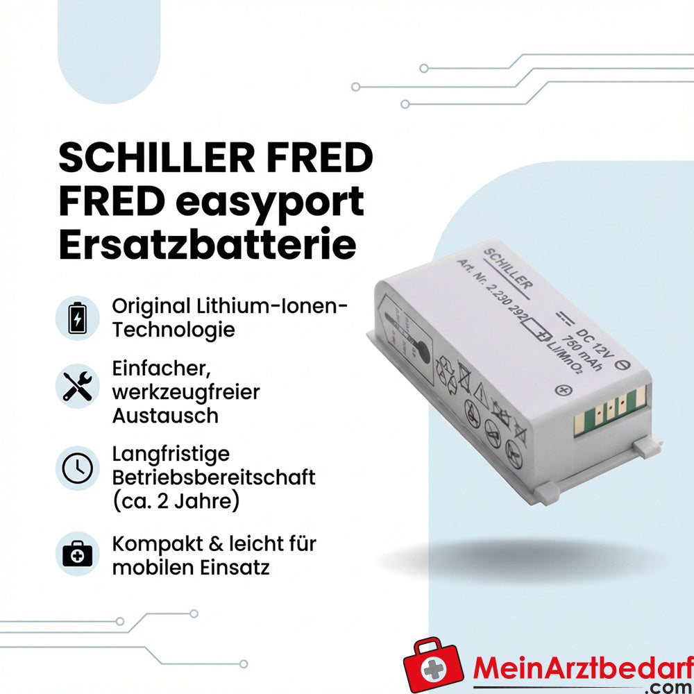 Schiller FRED easyport lithium-ion batterij 1 stuk voor defibrillator