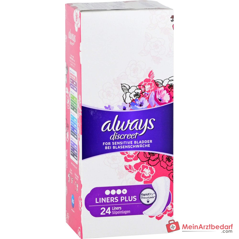 Always Discreet Inkontinenz Slipeinlagen Plus 2,0 mm OdourLock