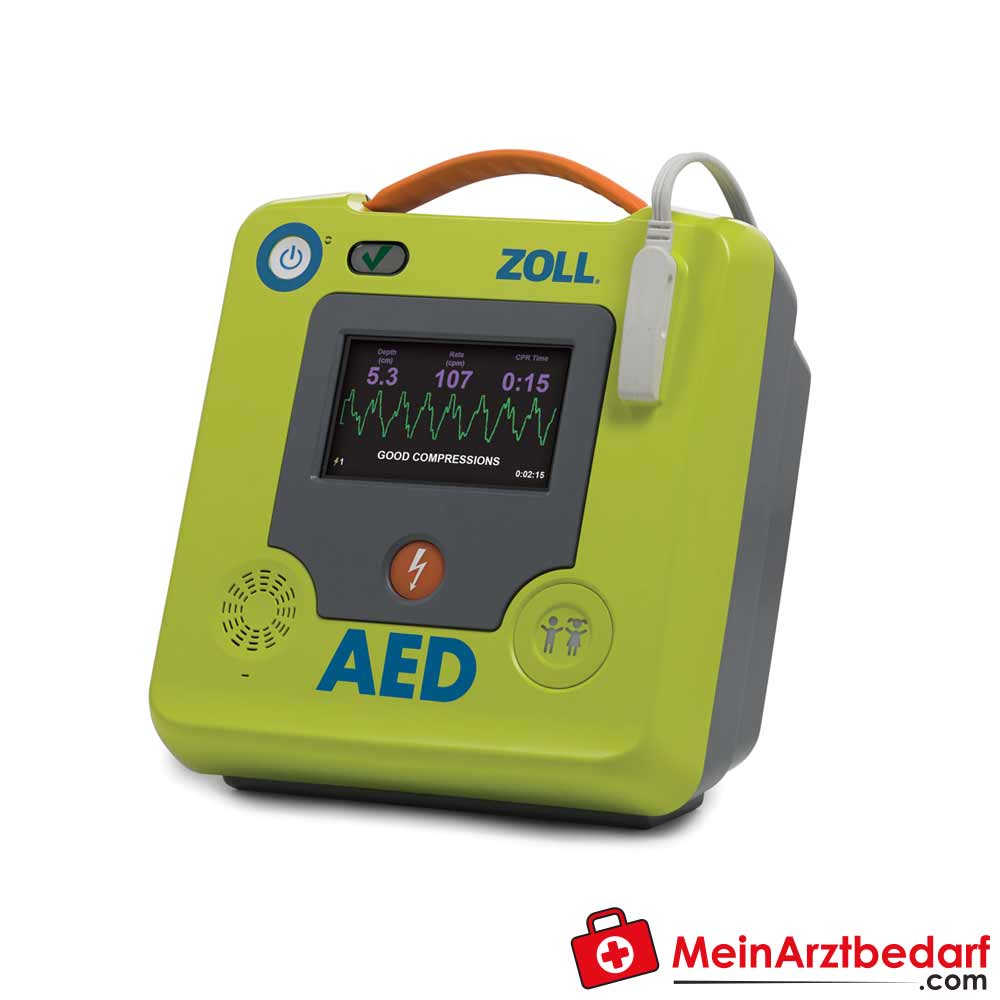 ZOLL AED 3 BLS Defibrillator mit EKG-Anzeige.
