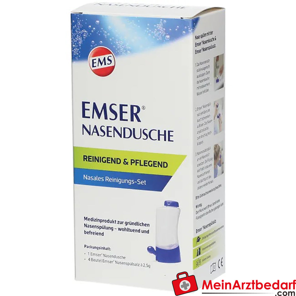 EMSER® Nasendusche mit 4 Beutel Nasenspülsalz, 1 St..