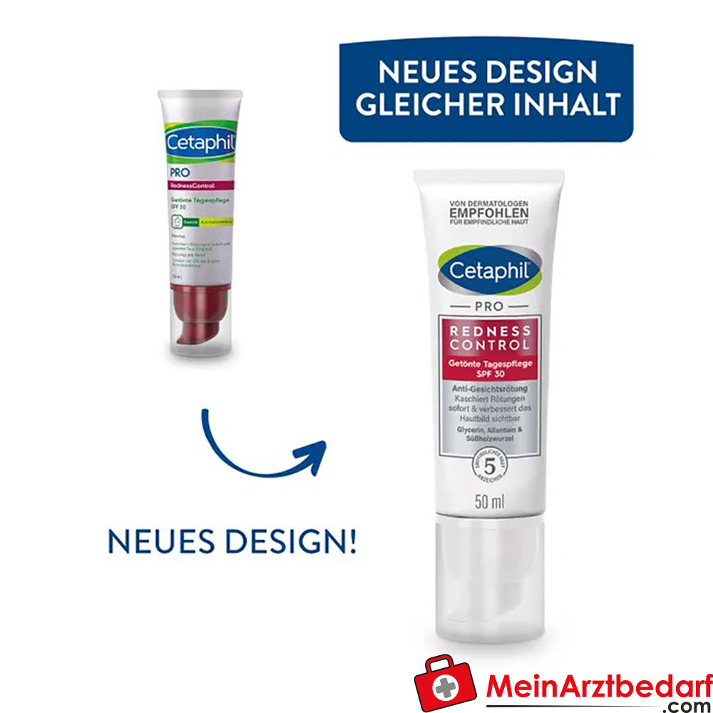 CETAPHIL PRO RednessControl getönte Tagespflege SPF 30 kaschiert Hautrötungen, 50ml.