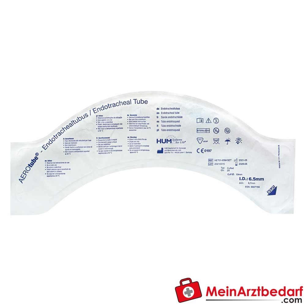 AEROtube® Einmal-Endotrachealtuben mit Cuff (10 Stück).