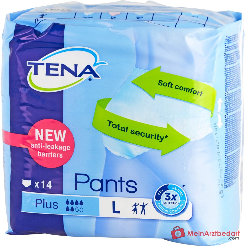 TENA Pants Plus Large Einweg-Pants L Hüftumfang 100–135 cm 4x14 Stück