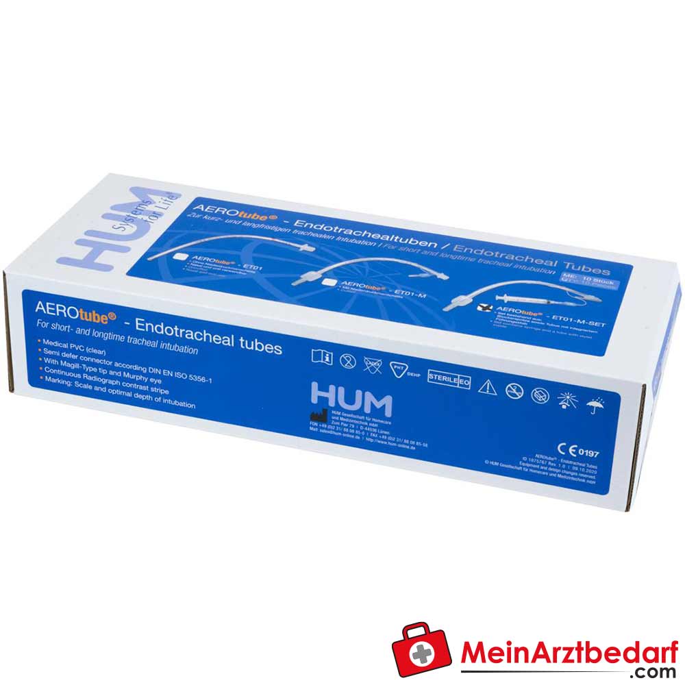 AEROtube® Einmal-Endotrachealtuben-Sets (10 Stück).