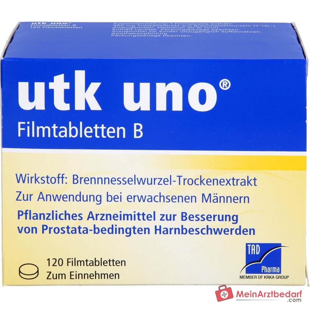 TAD Pharma utk uno Brennnesselwurzel-Trockenextrakt Filmtabletten, 120 St.