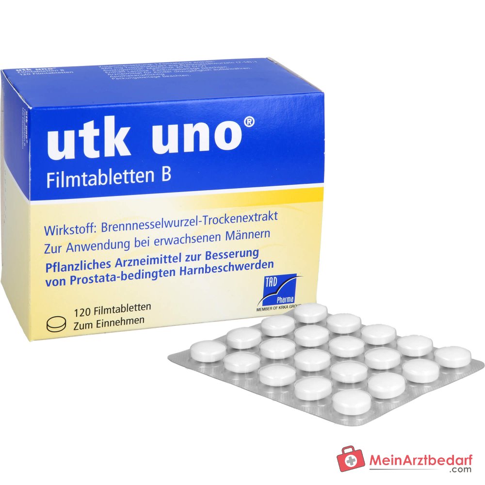 TAD Pharma utk uno Brennnesselwurzel-Trockenextrakt Filmtabletten, 120 St.