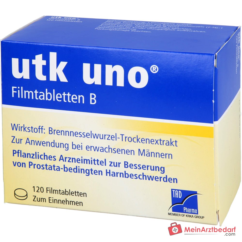 TAD Pharma utk uno Brennnesselwurzel-Trockenextrakt Filmtabletten, 120 St.