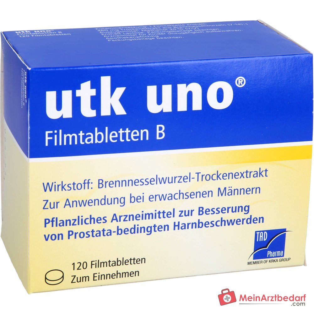 TAD Pharma utk uno Brennnesselwurzel-Trockenextrakt Filmtabletten, 120 St.