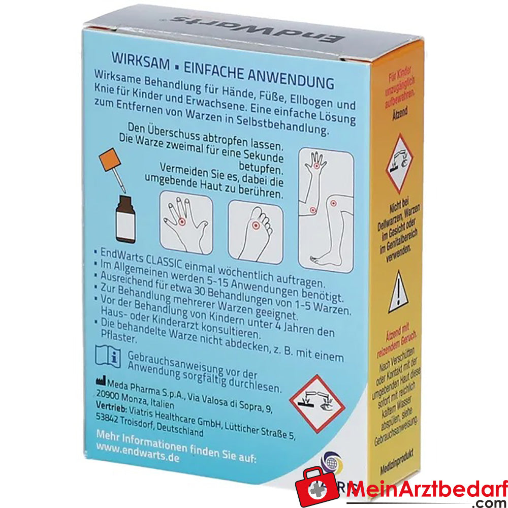 EndWarts CLASSIC: Lösung mit Ameisensäure gegen Warzen und Dornwarzen, 3ml.