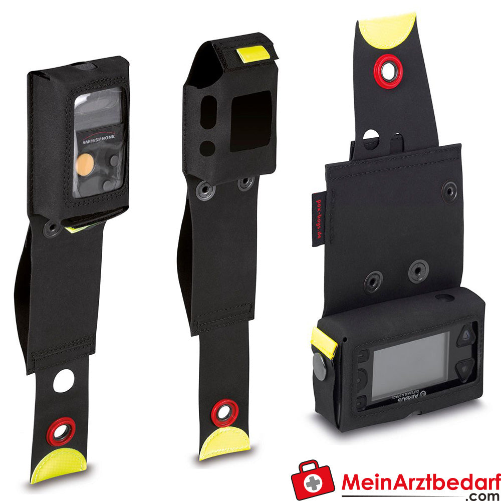 PAX Melderholster Gürtelholster für Swissphone QUADX35, BOSS 925/935 und Airbus P8ger, Kipp-Öffnung, Maße ab 6,5–11×3 cm