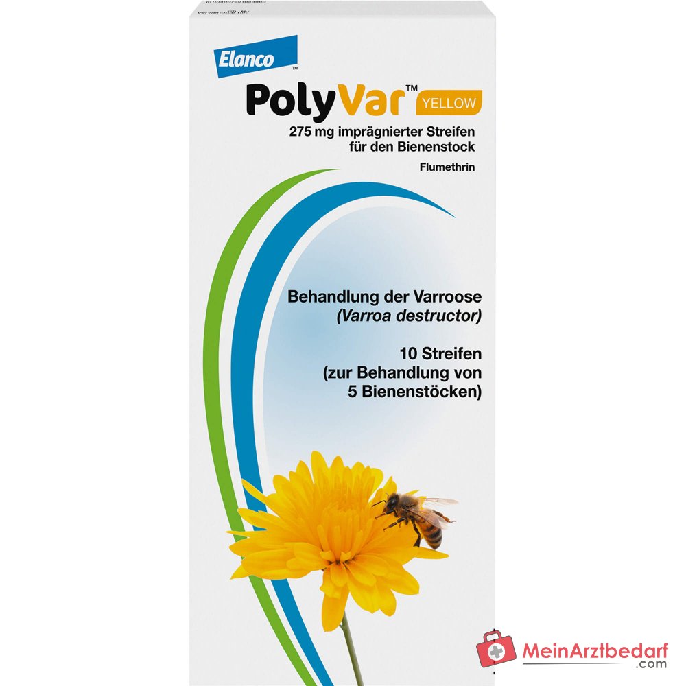 Polyvar Yell Flumethrin 275 mg tiras para abejas melíferas 10 unidades